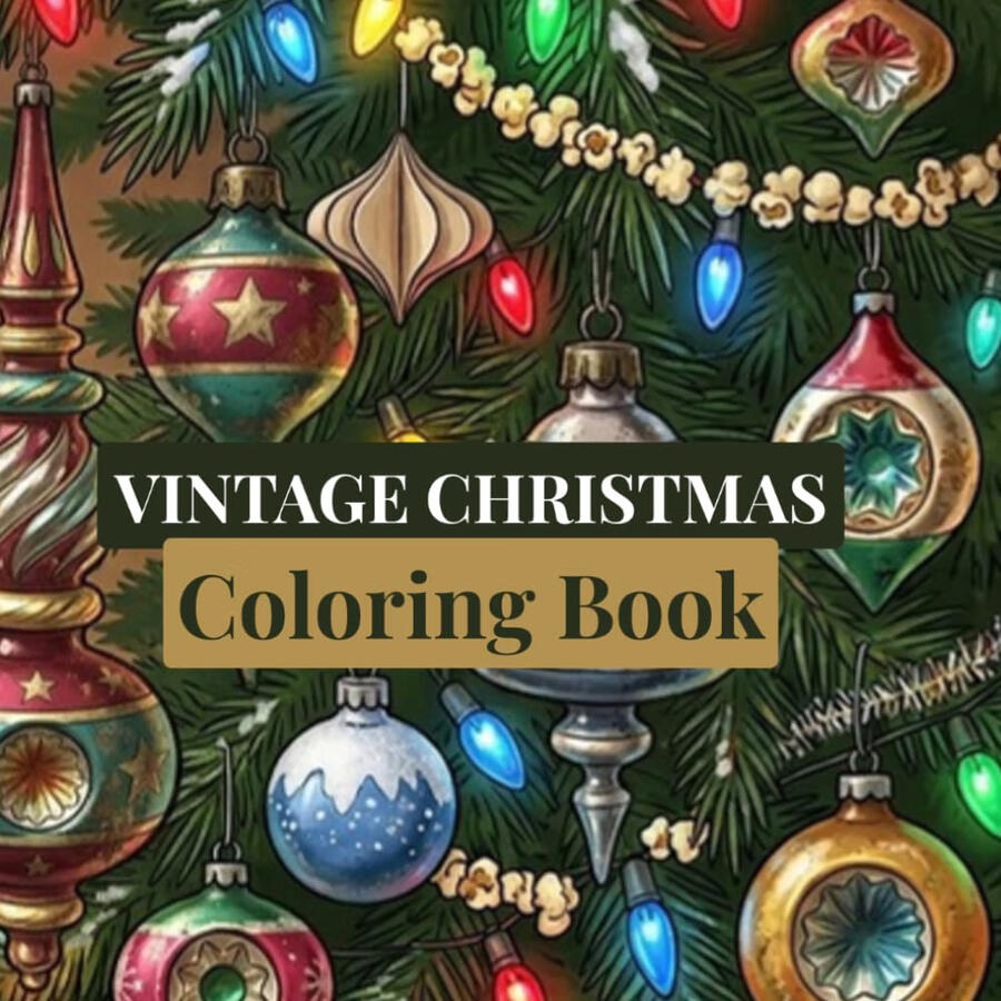 Vintage Christmas Coloring Book