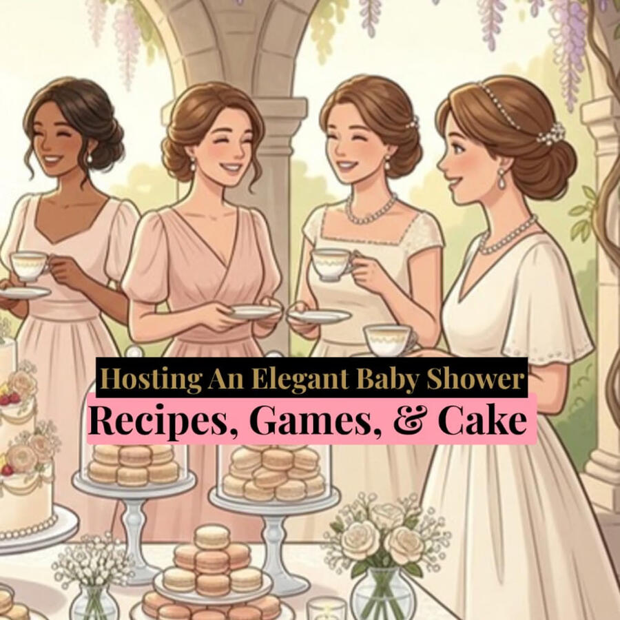 Hosting An Elegant Baby Shower: Recipes, Games, & Cake Hosting An Elegant Baby Shower: Recipes, Games, & Cake