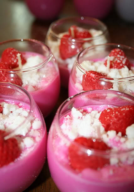 Strawberry Shortcake Soybean Dessert Cup Candles